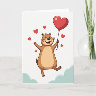 Happy Groundhog Love Card
