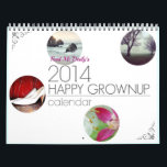 HAPPY GROWNUP 2014 Calendar<br><div class="desc">It's here! Feed Me Daily's yearly calendar is chock full of gorgeous high resolution photos,  empowering messages,  and monthly tips for an inspired new year. Affirmations,  meditations,  and a whole lot of beauty. Cheers,  to you! You deserve this.</div>