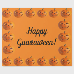 Happy Guavaween Jack-O-Lanterns Wrapping Paper