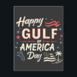 Happy Gulf of America's Funny Patriotic   Postcard<br><div class="desc">America's Gulf,  funny patriotic,  Trump humour,  Gulf of Mexico meme,  American flag joke,  USA map humour,  Mexico meme,  patriotic laugh,  Trump supporters,  funny political design,  America first joke.</div>