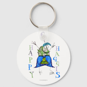 happy haggis key ring