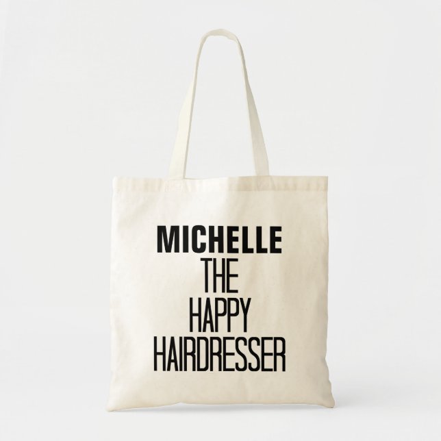 Happy Hairdresser Rhyme Tote Bag (Front)