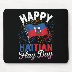 Happy Haitian Flag Day Cool Haiti Flag Map Haitian Mouse Mat
