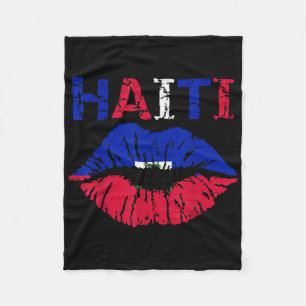 Happy Haitian Flag Day Haiti Independence Day 1804 Fleece Blanket