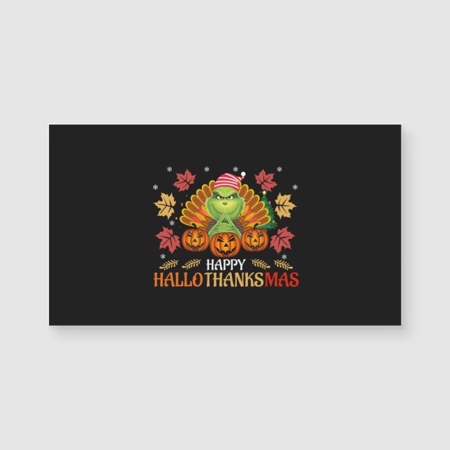happy hallo thanksmas Magnetic Card (Front)