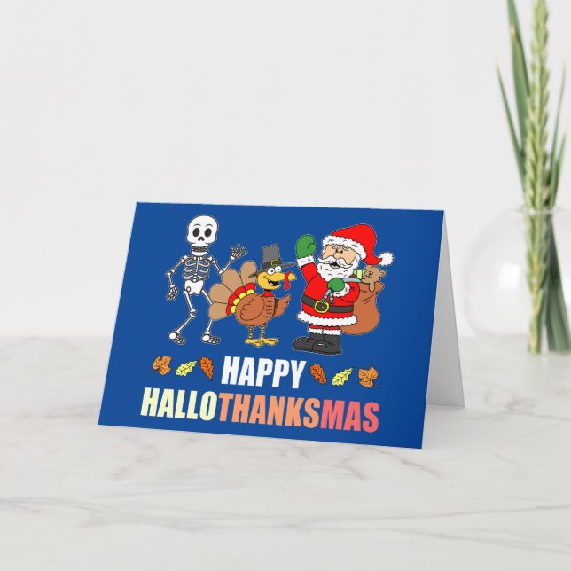 Happy HalloThanksMas Card (Front)