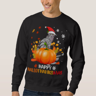 Happy HalloThanksmas Cat Lover Gift Shirt
