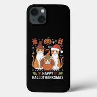 Happy Hallothanksmas Cats Halloween Christmas