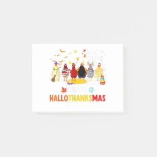 Happy Hallothanksmas Chickens Costume Halloween Th Post-it Notes