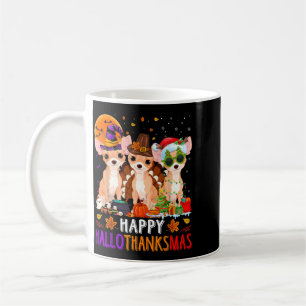 Happy Hallothanksmas Chihuahua Dog Halloween Coffee Mug