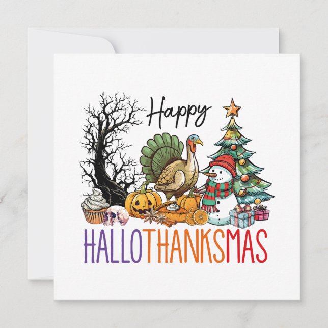 Happy Hallothanksmas Clipart (Front)