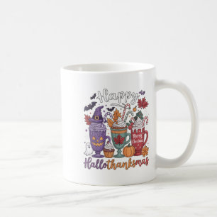 Happy Hallothanksmas Coffee Lover Halloween Merry Coffee Mug