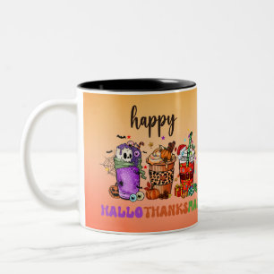 Happy HalloThanksMas Coffee Mug