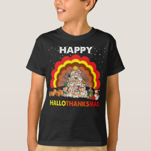 Happy Hallothanksmas Corgi Christmas Shirt Merry 
