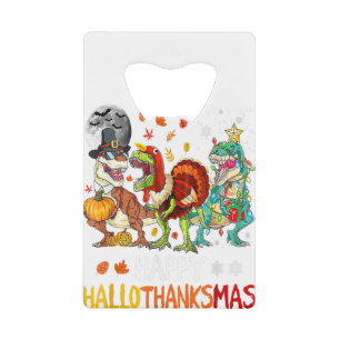 Happy Hallothanksmas Dinosaur T-Rex Halloween Chri