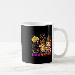 Happy Hallothanksmas Funny Halloween Thanksgiving Coffee Mug