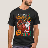 Happy Hallothanksmas Funny Halloween Thanksgiving