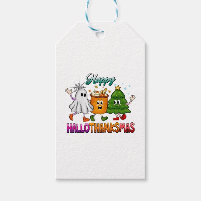 Happy Hallothanksmas Gift Tags (Front)