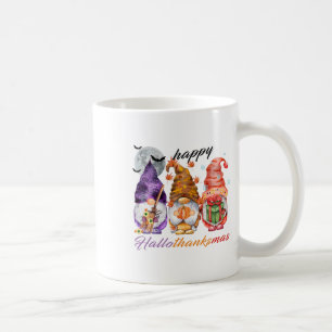 Happy Hallothanksmas Gnome Happy Thanksgiving Day Coffee Mug