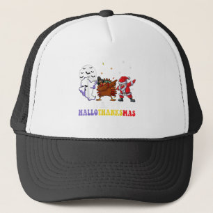 Happy Hallothanksmas Gnomes Halloween Christmas Th Trucker Hat