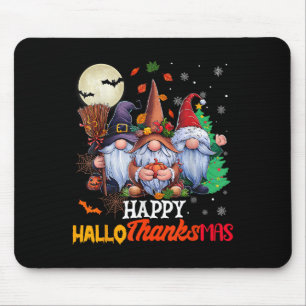 Happy Hallothanksmas Gnomes Lover Halloween Merry Mouse Mat