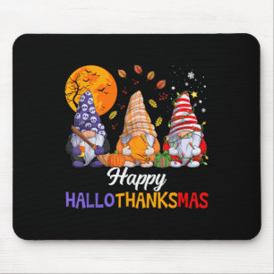 Happy Hallothanksmas Gnomes Lover Halloween Merry Mouse Mat