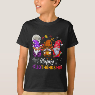 Happy Hallothanksmas Gnomes Lover Halloween Merry T-Shirt