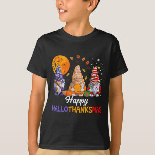 Happy Hallothanksmas Gnomes Lover Halloween Merry T-Shirt