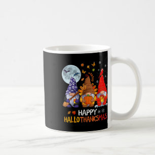 Happy Hallothanksmas Halloween Gnomes Thanksgiving Coffee Mug