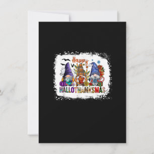 Happy HalloThanksMas Halloween Gnomes Thanksgiving Invitation