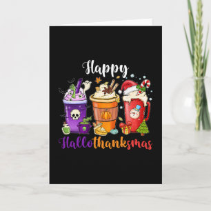 Happy Hallothanksmas Halloween Thanksgiving Christ Card