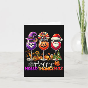 Happy Hallothanksmas Halloween Thanksgiving Christ Card