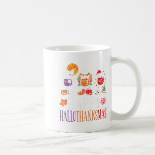 Happy Hallothanksmas Halloween Thanksgiving Christ Coffee Mug