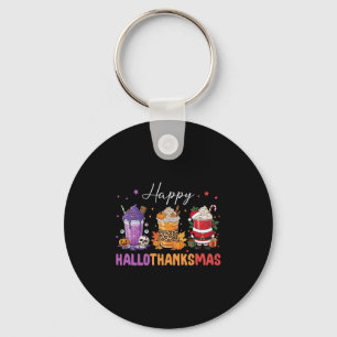 Happy Hallothanksmas Halloween Thanksgiving Christ Key Ring