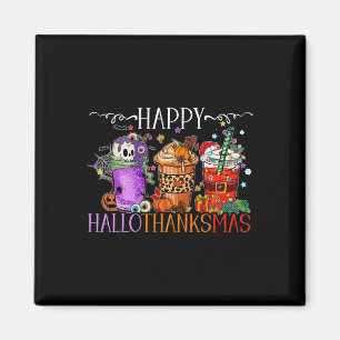 Happy Hallothanksmas Halloween Thanksgiving Christ Magnet