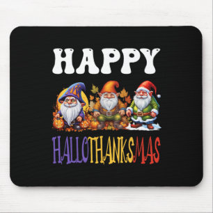 Happy Hallothanksmas Halloween Thanksgiving Christ Mouse Mat