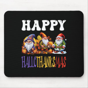 Happy Hallothanksmas Halloween Thanksgiving Christ Mouse Mat