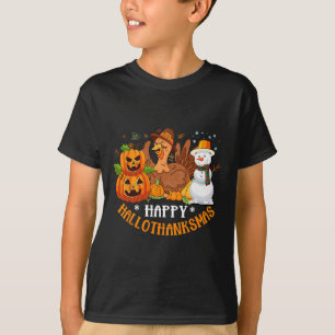 Happy Hallothanksmas Halloween Thanksgiving Christ T-Shirt