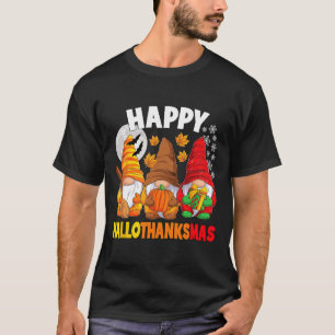 Happy Hallothanksmas Halloween Thanksgiving Christ T-Shirt