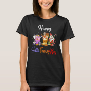 Happy Hallothanksmas Halloween Thanksgiving Christ T-Shirt