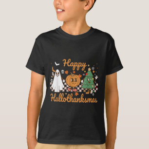 Happy Hallothanksmas Halloween Thanksgiving Christ T-Shirt