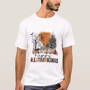 Happy Hallothanksmas Halloween Thanksgiving Christ T-Shirt
