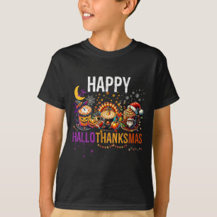 Happy Hallothanksmas Halloween Thanksgiving Christ T-Shirt
