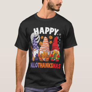 Happy HalloThanksMas Halloween Thanksgiving Christ T-Shirt