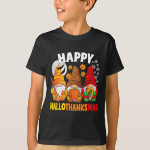 Happy Hallothanksmas Halloween Thanksgiving Christ T-Shirt