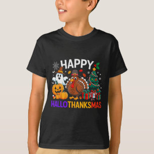 Happy Hallothanksmas Halloween Thanksmas Holiday S T-Shirt