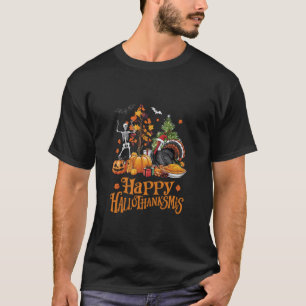 Happy Hallothanksmas Happy Halloween Thanksgiving  T-Shirt