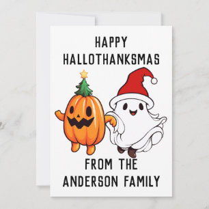 Happy HalloThanksMas Holiday Card