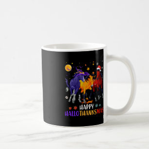 Happy Hallothanksmas Horse Halloween Thanksgiving Coffee Mug