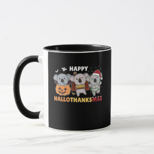 Happy Hallothanksmas Koalas Christmas Koala Mug